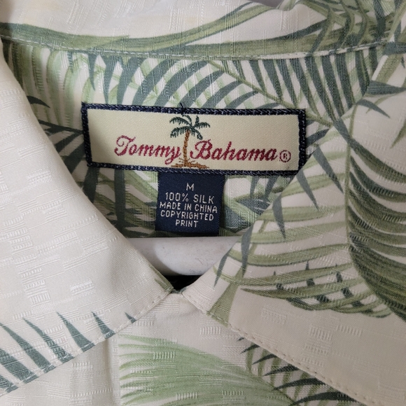 Tommy Bahama 100% silk men's Palm trees tropical Hawaii luau shirt - Picture 3 of 5